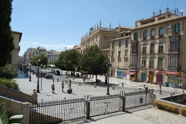 Zicht Meest Karakteristieke Straten Historische Gebouwen Van Granada Andalusië Spanje — Stockfoto