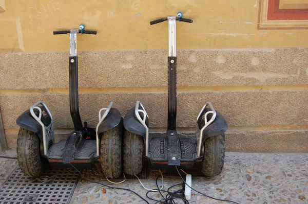 Segways Tourists Photographed Granada Andalusia Spain — Stock Photo, Image