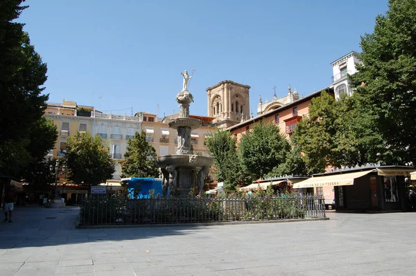 Vista Das Ruas Mais Emblemáticas Edifícios Históricos Granada Andaluzia Espanha — Fotografia de Stock