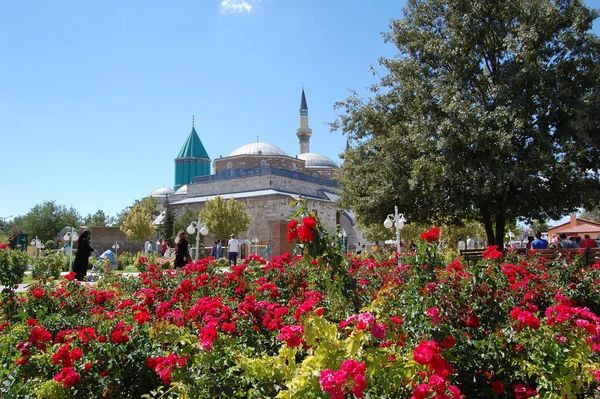 Konya Anatolia Turcja Klasztor Mevlana Założyciel Zakonu Tańczących Derwiszy — Zdjęcie stockowe