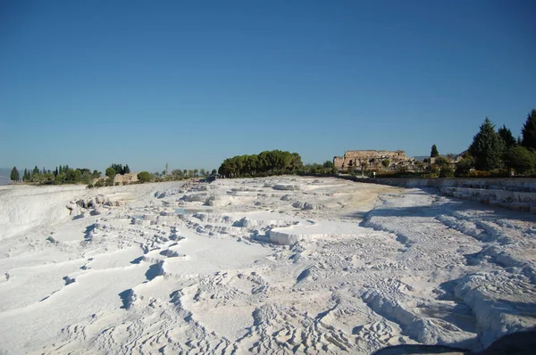 Antiguos Baños Romanos Pamukkale Anatolia Turquía Junto Las Ruinas Romanas — Foto de Stock