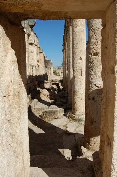 Руїни Стародавнього Риму Гієраполь Анатолія Туреччина Біля Природних Гарячих Джерел — стокове фото