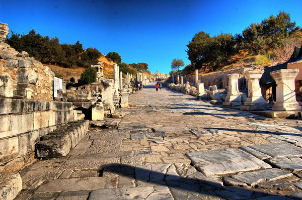 Römische Ruinen Von Ephesus Bibliothek Von Celsus Türkei — Stockfoto