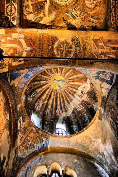 Iglesia Ortodoxa Cristiana San Salvador Chora Estambul Turquía Antiguas Pinturas —  Fotos de Stock