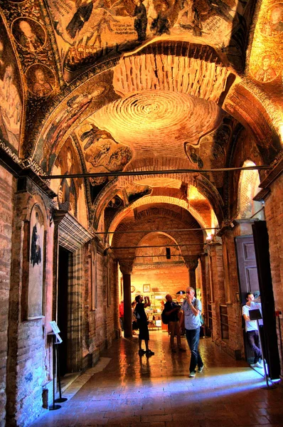 Ortodoxa Kristna Kyrkan Saint Frälsare Chora Istanbul Turkiet Gamla Målningar — Stockfoto