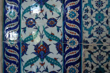 Türkiye 'deki İstanbul' un ana mekan ve eserlerine bir bak. Topkapı Sarayı. Harem. Seramik ayrıntı