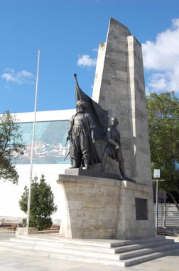İstanbul 'un (Türkiye) başlıca yerleri ve anıtlarının manzarası. Anıt