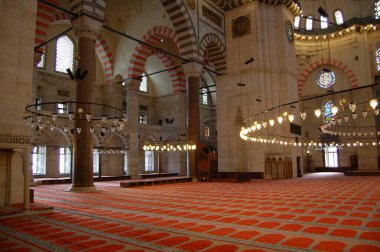 İstanbul 'un (Türkiye) başlıca yerleri ve anıtlarının manzarası. Süleyman Camii