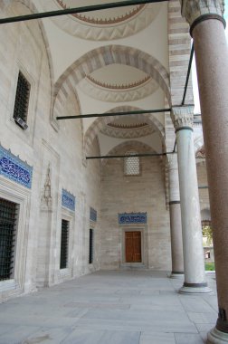 İstanbul 'un (Türkiye) başlıca yerleri ve anıtlarının manzarası. Süleyman Camii