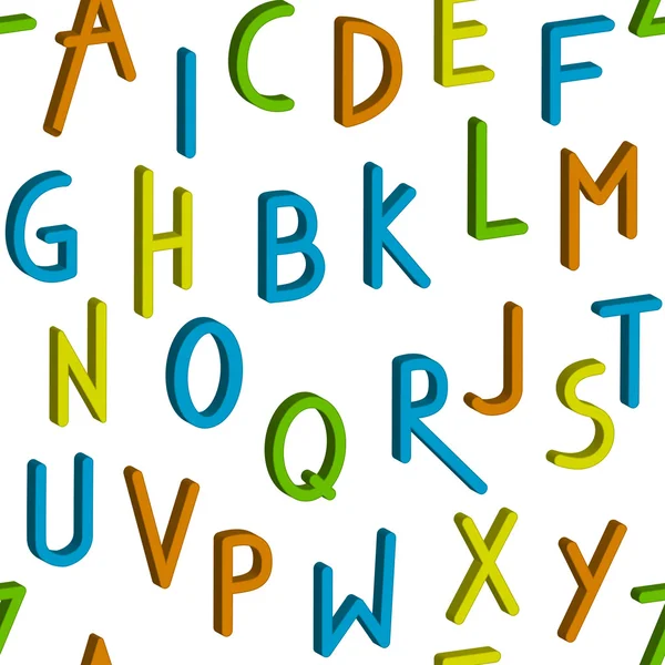 Άνευ ραφής παιδική φωτεινά αλφάβητο μοτίβο. Διάνυσμα φόντο. — Διανυσματικό Αρχείο