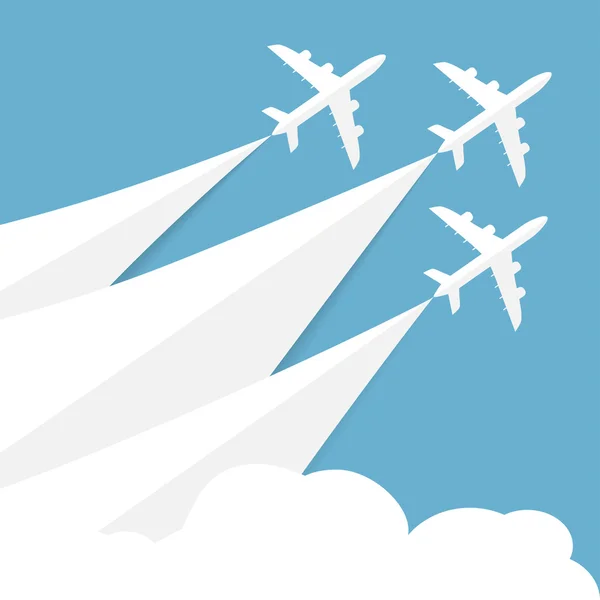 Vector affisch med flygplan — Stock vektor
