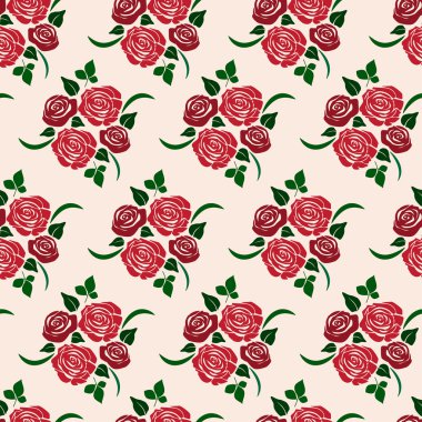 Renkli çiçeklerle kusursuz desen