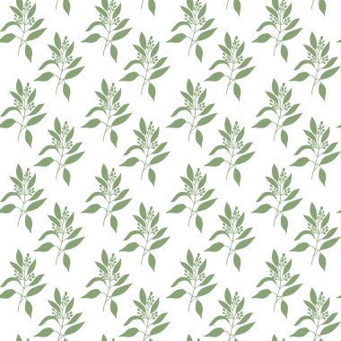 Sandal ağacı seamless modeli yeşil yaprakları