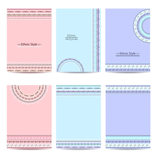 Ensemble de modèles abstraits de brochures colorées — Image vectorielle
