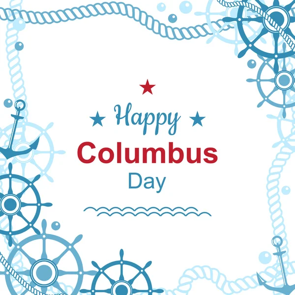 Happy Columbus day poster — Stock Vector