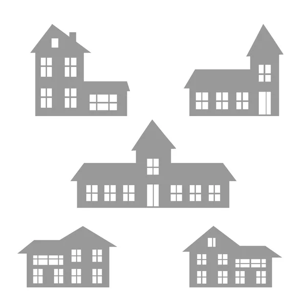 Houses icons set — Stock Vector