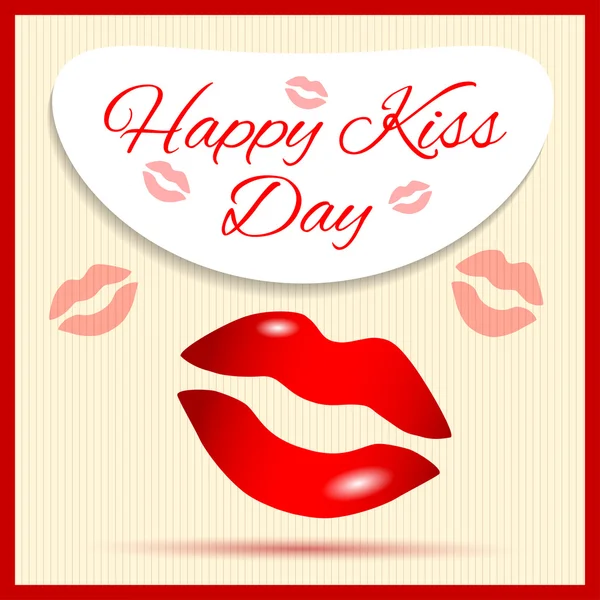 С Днем поцелуев! — стоковый вектор