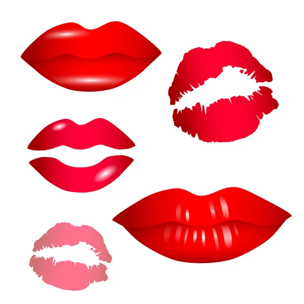 Female lips collection - vector — Stock Vector