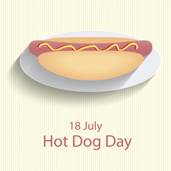 Országos hot dog nap — Stock Vector