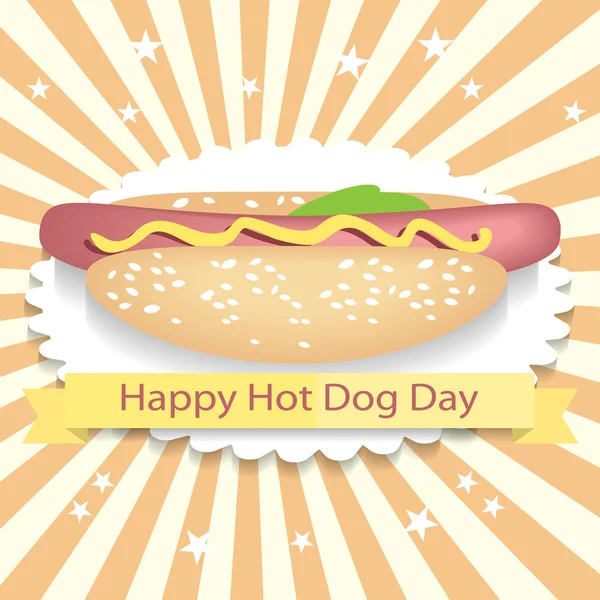 Országos hot dog nap — Stock Vector