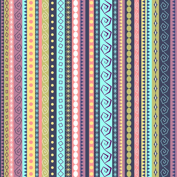 Colorful ethnic seamless pattern design — Stock Vector