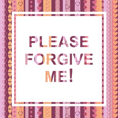 Please forgive me card clipart