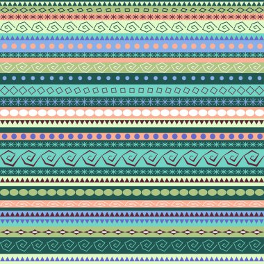 Renkli etnik Dikişsiz desen tasarım