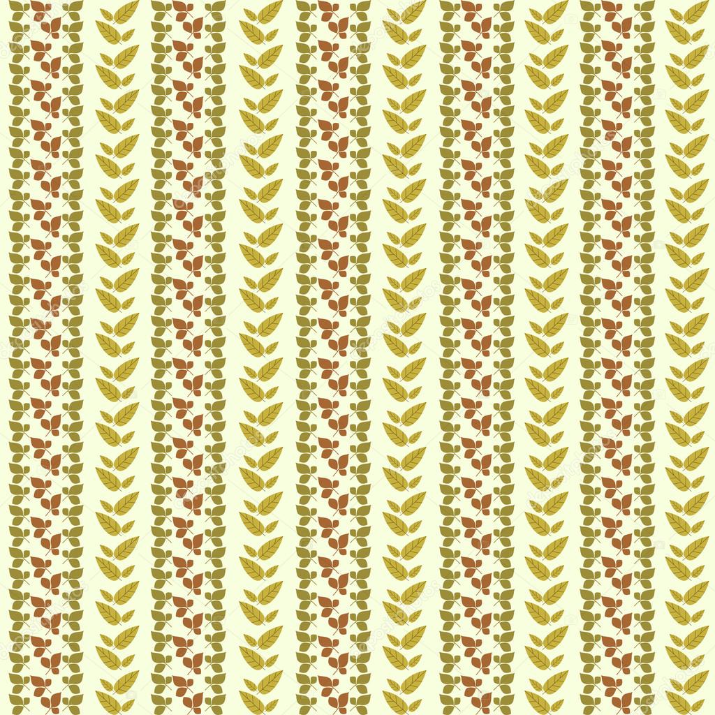 Vector plant vertical seamless pattern background with leaves 