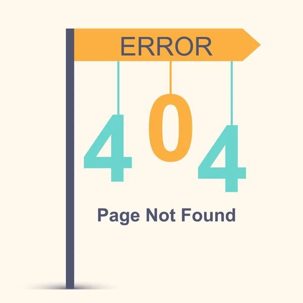 Page not found, 404 error. — Stock Vector