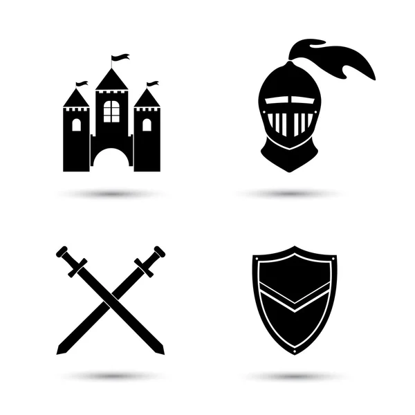 Middeleeuwse Icons Set — Stockvector