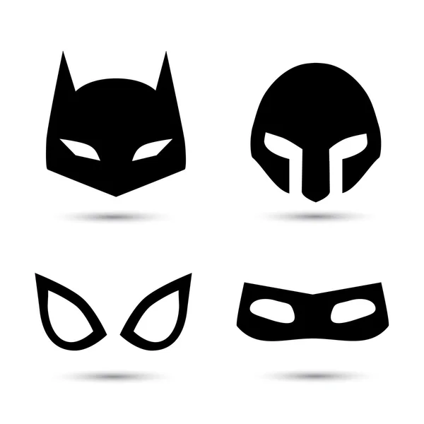 Super hero vector icons set — Stock Vector