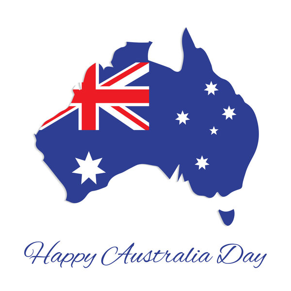 Карта Австралии на день Австралии

