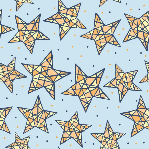 Patrón de estrellas coloridas sin costura vectorial — Vector de stock