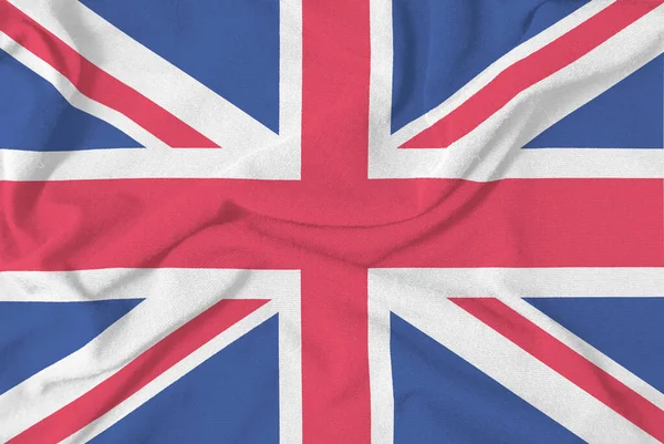 Bandeira Tecido Algodão Reino Unido Ilustrando Nacionalismo — Fotografia de Stock