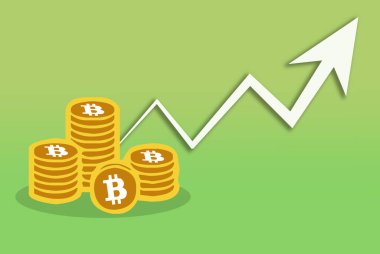 Bitcoin yığın illüstrasyonu