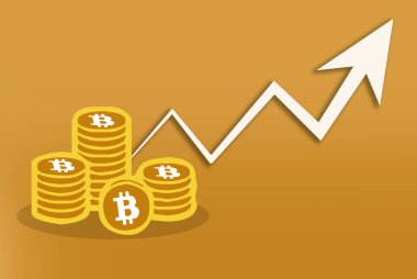 Bitcoin yığın illüstrasyonu