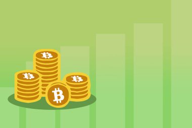 Bitcoin yığın illüstrasyonu