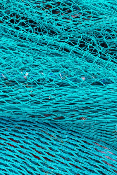 Turquoise Blue Fishing Net — Stock Photo, Image