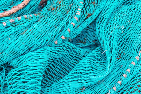 Turquoise Blue Fishing Net — Stock Photo, Image