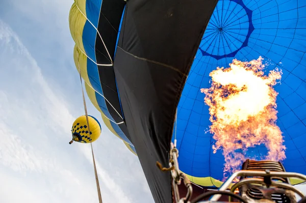 Hot air balloon taking off