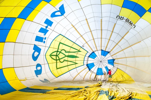 Heißluftballon von innen — Stockfoto