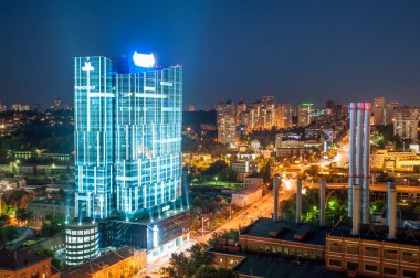 Kiev şehri iş Merkezi'nde çatı görünümüne