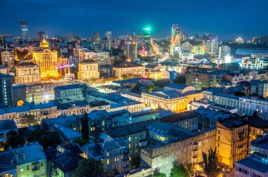 Kiev şehrine çatı görünümü