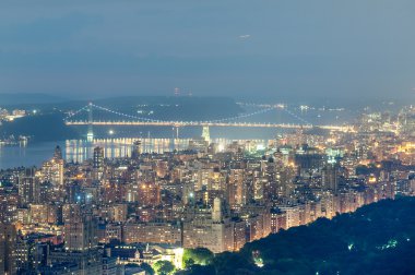 Manhattan Upper West Side Top of Rock'tan üzerinden