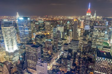 Manhattan Midtown Top of Rock'tan üzerinden