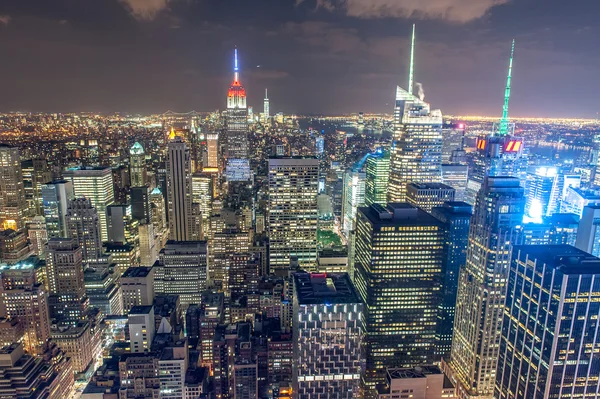 Manhattan Midtown desde la cima de la roca — Foto de Stock