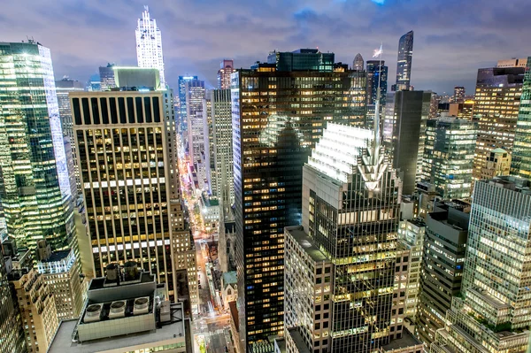 Pencakar langit New York saat senja — Stok Foto
