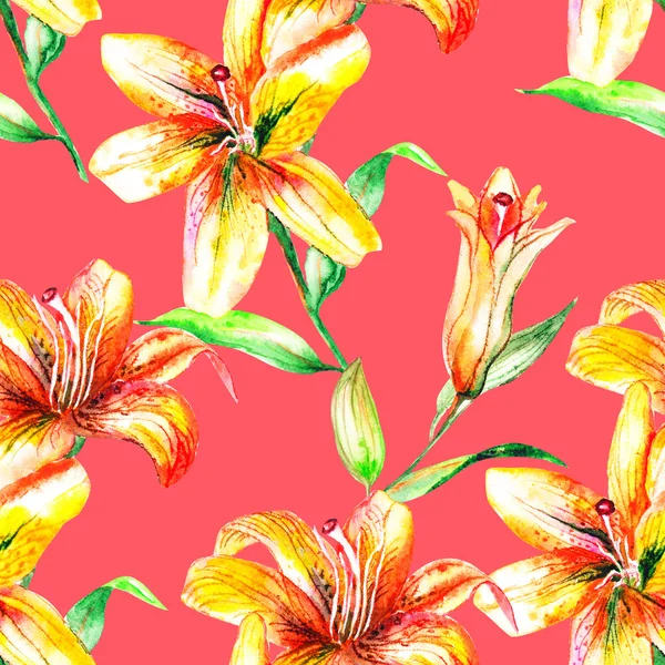 Flores de lirio. patrón —  Fotos de Stock