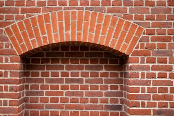 Archway Dentro Uma Parede Tijolo Detalhe — Fotografia de Stock