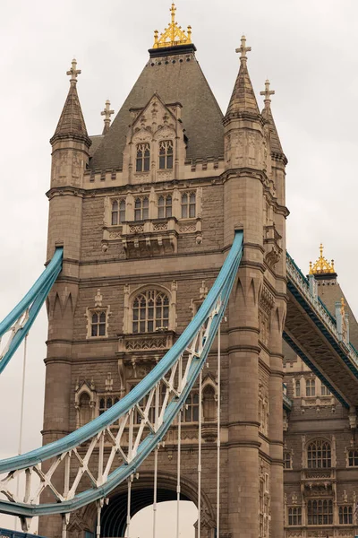 Detalle Del Tower Bridge Día Soleado Londres —  Fotos de Stock
